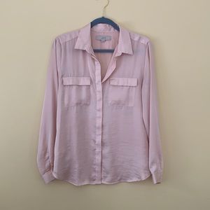 LOFT Light Pink Shiny Blouse